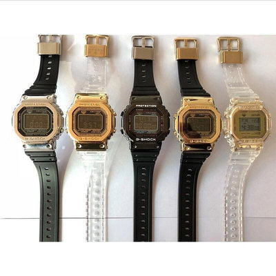 直購#CASIO 手錶 卡西歐 G-SHOCK GMW-B5000 橡膠錶帶 透明 時尚腕錶 太陽能 情侶手錶 金