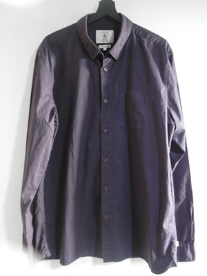 法國AIGLE 暗紫色長袖襯衫