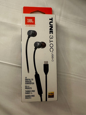 【JBL】Type-C 線控入耳式耳機/耳機麥克風-黑色(Tune 310C/1入)