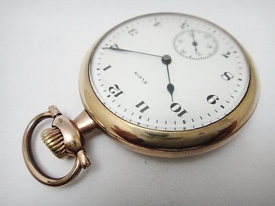 【timekeeper】 1910年代美國製Elgin艾爾金七石包金懷錶(免運)