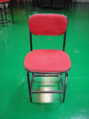 宏品二手家具館~C0621-16紅布鐵椅 大學椅 電腦椅 辦公椅 補習班桌椅 餐椅 會議椅 OA椅