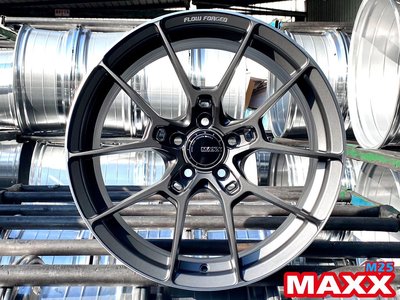 【超鑫國際】 MAXX M25 17吋旋壓鋁圈 5孔100 5孔108 5孔112 5孔114 類 G025 灰底車邊