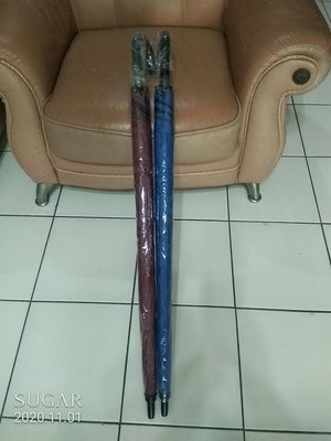 30”x8K直骨自動纖維黑膠素面傘(直傘)(高爾夫球傘)_2色暗紅/深藍