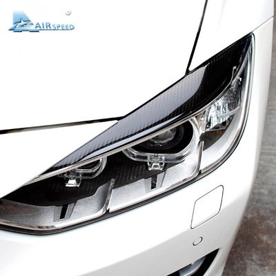 適用 BMW 寶馬3系 F30 320i 325i 316i 真碳纖維 大燈 卡夢貼 燈眉 碳纖貼 裝飾貼 外飾 改裝-飛馬汽車