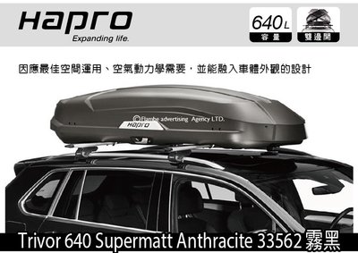 ||MyRack|| Hapro Trivor 640 Anthracite 33562 霧黑 雙開車頂行李箱