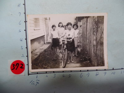 眷村,腳踏車,古董黑白,照片,相片