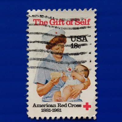 【大三元】美洲舊票-美國1981年美國紅十字會郵票 -1全1套-隨機出貨  (100)
