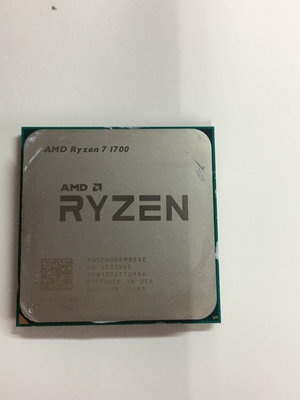 電腦雜貨店→AMD Ryzen 7 1700 R7 1700 八核心CPU AM4處理器  二手$1500