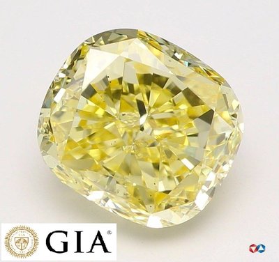 【台北周先生】天然Fancy intense正黃色鑽石 2.22克拉 Even分布 送GIA證書