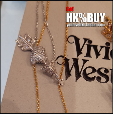 ❤奢品匯正品代購❤香港折扣Vivienne Westwood西太后土星丘比特之箭項鏈鎖骨鏈