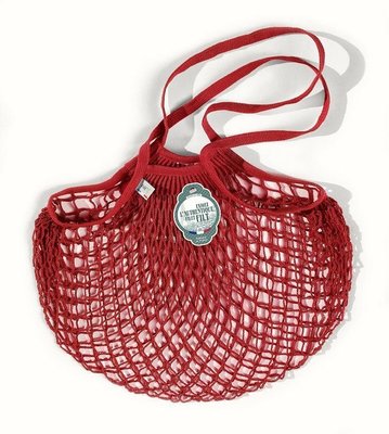[現貨]  長手把紅色M號-法國Filt購物袋/漁網袋