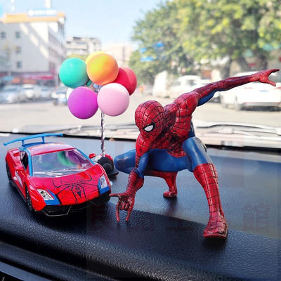 【現貨特賣】新款 經典 蜘蛛人 手辦模型 創意 汽車擺件 英雄回來 車內用品 蛋糕裝飾品 機車擺件