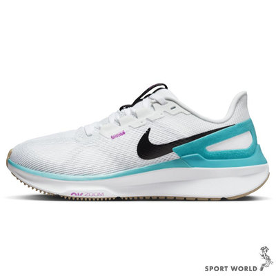 Nike 慢跑鞋 女鞋 STRUCTURE 25 白黑藍【運動世界】DJ7884-103