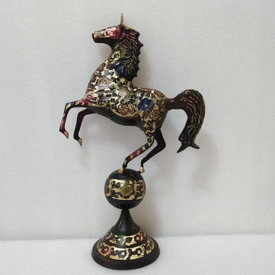 巴鐵巴基斯坦銅器工藝品手工雕刻銅雕奔馬馬到成功銅雕駿馬雕塑裝27278