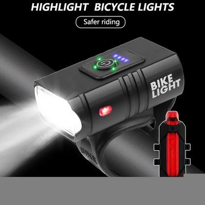 10w 800 流明 USB 可充電 T6 LED 山地公路自行車燈頭燈手電筒騎行設備-星紀汽車/戶外用品