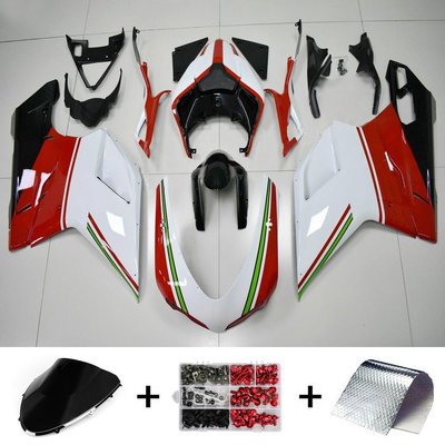 Ducati 1098 1198 848 2007-2011 1# 專用車殼+紅色螺絲-極限超快感