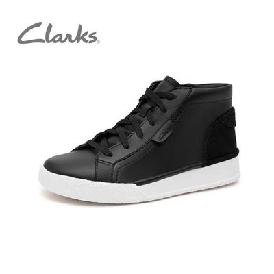 100原廠％Clarks女鞋秋冬季小白鞋復古跑步鞋厚底休閑運動高幫板鞋