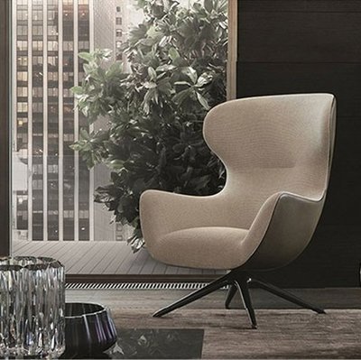【廠家現貨直發】設計師休閑現代簡約輕奢單人沙發椅小戶型客廳可旋轉懶人雞蛋椅子