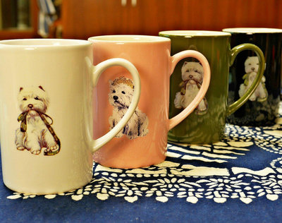 茶藝師 英國哈羅斯Harrods小狗小熊陶瓷杯陶瓷茶壺茶杯咖啡骨瓷杯馬克杯