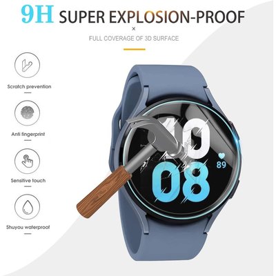 三星 Galaxy Watch 5 40 毫米手錶5 44 毫米 Smartwatch 屏幕保護膜 (3 個) 鋼化玻璃