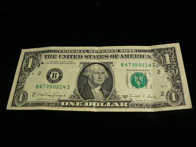 古玩軒~紙幣.紙鈔.鈔票.舊鈔票.早期1988年.綠印1美元.美洲錢幣.美國紙鈔.1美金.美金1元.UL90