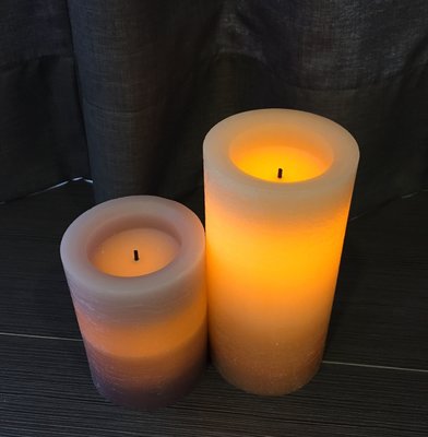 Threshold LED香味蠟燭(15.2cmx7.6cm)-粉橘色漸層