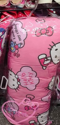 小花花日本精品♥ Hello Kitty凱蒂貓粉紅蝴蝶結雲朵圖靠枕長枕雙人枕長條型抱枕可換洗12323203