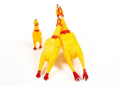 BBUY 尖叫雞 玩具雞 解壓 雞雞叫 寵物玩具 兒童玩具 橡膠玩具 犬貓用品批發 L尺寸 40*9.5CM