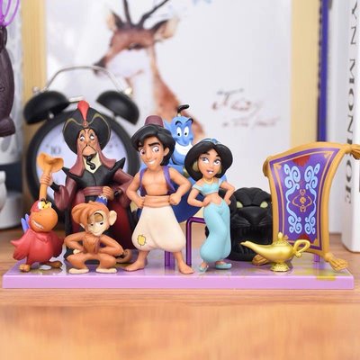 《瘋狂大賣客》迪士尼 Disney 天方夜譚 阿拉丁神燈 茉莉公主 艾格 阿布 賈方 精靈 療癒 送禮 禮物 魔毯 魔法 魔力 公主 玩具 擺件 公仔 可愛