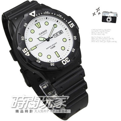 CASIO卡西歐 MRW-200H-7E 指針錶 白面 黑色橡膠 男錶 MRW-200H-7【時間玩家】