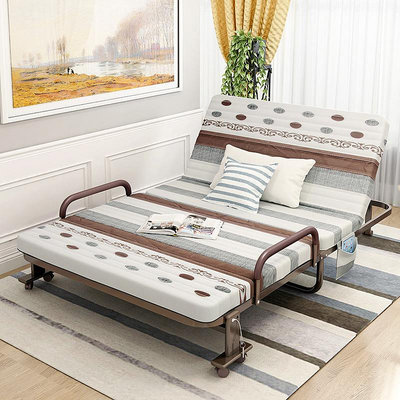 折疊床單人床成人家用簡易午休床雙人陪護沙發床行軍床省空間的床