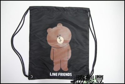 勝德豐【LINE】【台灣製造】熊大 兔兔 饅頭 束口包 束口袋 抽繩袋 後背包 收納包 LI-5180E