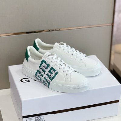 新品Givenchy紀梵希 歐洲站潮男低幫系帶小白鞋小狗平底運動板鞋子促銷