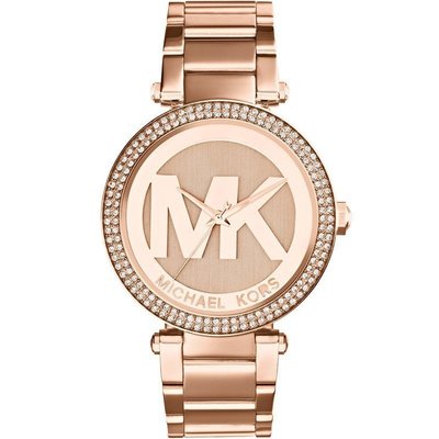 【如假包退】Michael Kors 女士腕錶超薄大錶盤圓盤復古鋼帶石英女錶 MK5865