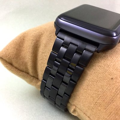 Apple Watch iwatch 3 4 專用 酷黑系 五珠 不鏽鋼 錶帶 38mm 40mm 42mm 44mm