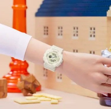 CASIO卡西歐 BABY-G 新款雙顯腕錶-白巧克力 BA-110XSW-7A