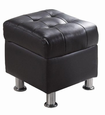 【風禾家具】GF-164-3@KR深咖啡皮沙發椅凳【台中市區免運送到家】皮椅 單人椅 矮凳 乳膠皮椅子 實木椅架 傢俱