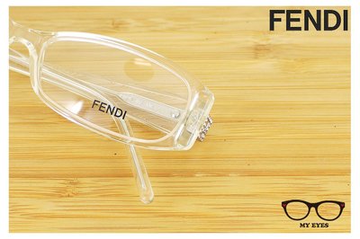 【My Eyes 瞳言瞳語】FENDI 義大利品牌 透明系膠框光學眼鏡 清新自然 優雅小水鑽 淺鼻托  (F597R)