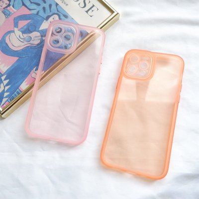 簡約透明粉色適用iphone13promax蘋果12手機殼11透明軟殼xsxr矽膠