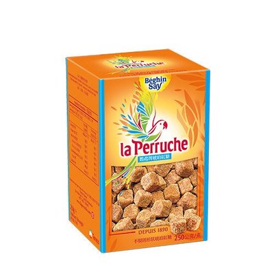 法國La Perruche鸚鵡牌琥珀紅糖-小盒 250g (原裝)