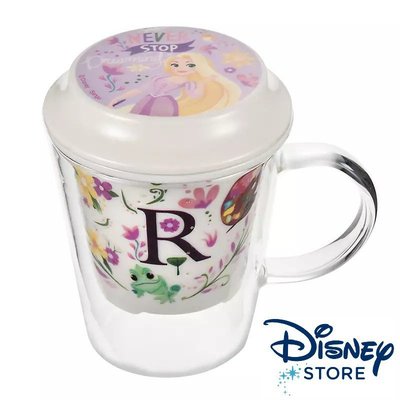 【童心語】現貨 Disney 日本迪士尼商店 魔髮奇緣 長髮公主 樂佩 耐熱 玻璃杯 泡茶組 泡茶杯 茶葉杯 水杯