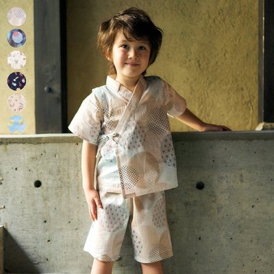 【日本熱銷】2023年款 日式 兒童 夏季 甚平 浴衣 居家服 夏天 男童 6色 80~130cm