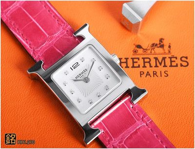 大銘腕錶 全新現貨 HERMES 愛馬仕 HH1.210 珍珠母貝面 時鑽 HS204355