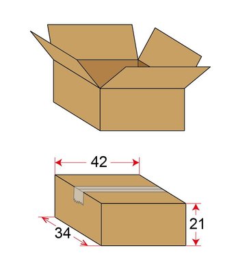 3號箱：42x34x21cm 大型紙箱 搬家用紙箱、物品收納好幫手 五層 AB浪 超厚耐重