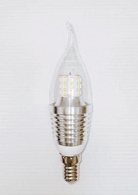 【HIDO喜多】LED 5W E14 貼片式超省電水晶蠟燭燈 暖白光 尖頭 拉尾 水晶燈泡 美術燈專用 燈泡