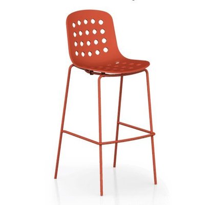 【義大利TOOU - HOLI系列】赫恩吧檯椅 76cm - 高腳椅/有孔椅背 YPM-161207 (紅白綠黑可選)