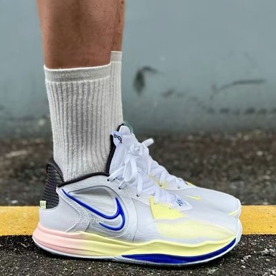 Nike KYRIE LOW 5 EP 歐文 白藍黃 低幫實戰籃球鞋男鞋 DJ6014-100