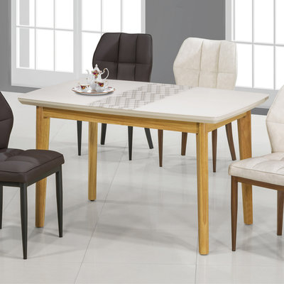 【在地人傢俱】22 Z便宜購N-TC-5實木雙色4.3尺餐桌/休閒桌 ZSH372-5