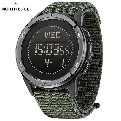 【】North Edge(alps)時尚戶外運動手錶登山游泳專用步節拍器指南針防水電錶學生表男錶