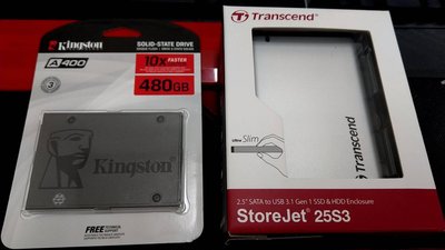 SSD+硬碟外接盒 全新現貨 含稅附發票 三年保固！ 金士頓 A400 480G 固態硬碟 SSD